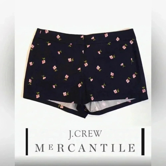 J. Crew Mercantile Navy Floral Patterned Women's Shorts • 4 - Picture 5 of 5